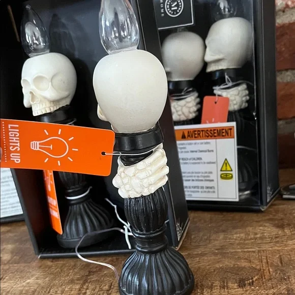 Martha Stewart battery operated skull candles Holiday Decor